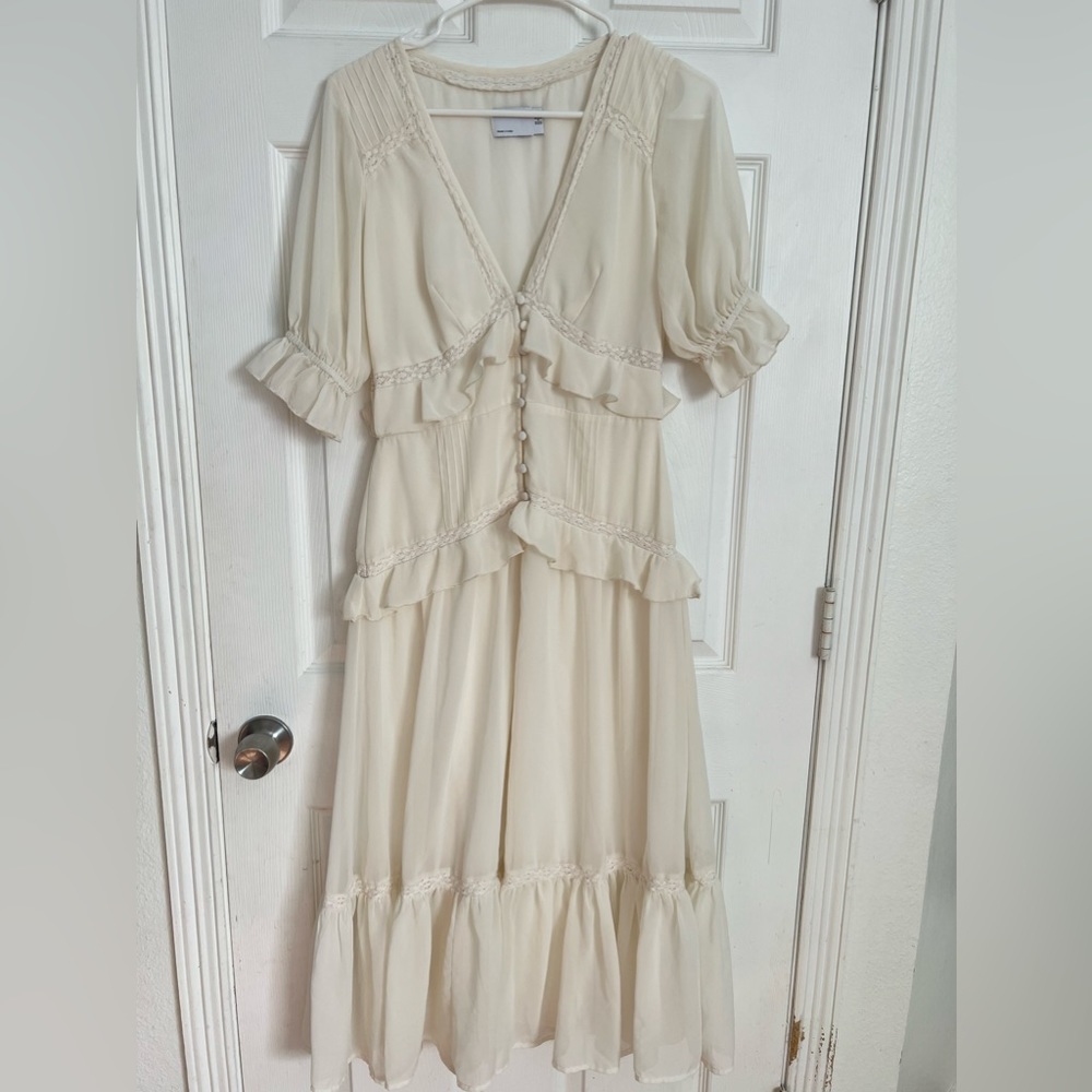 Asos Design | Button Through Lace Insert Tiered M… - image 5